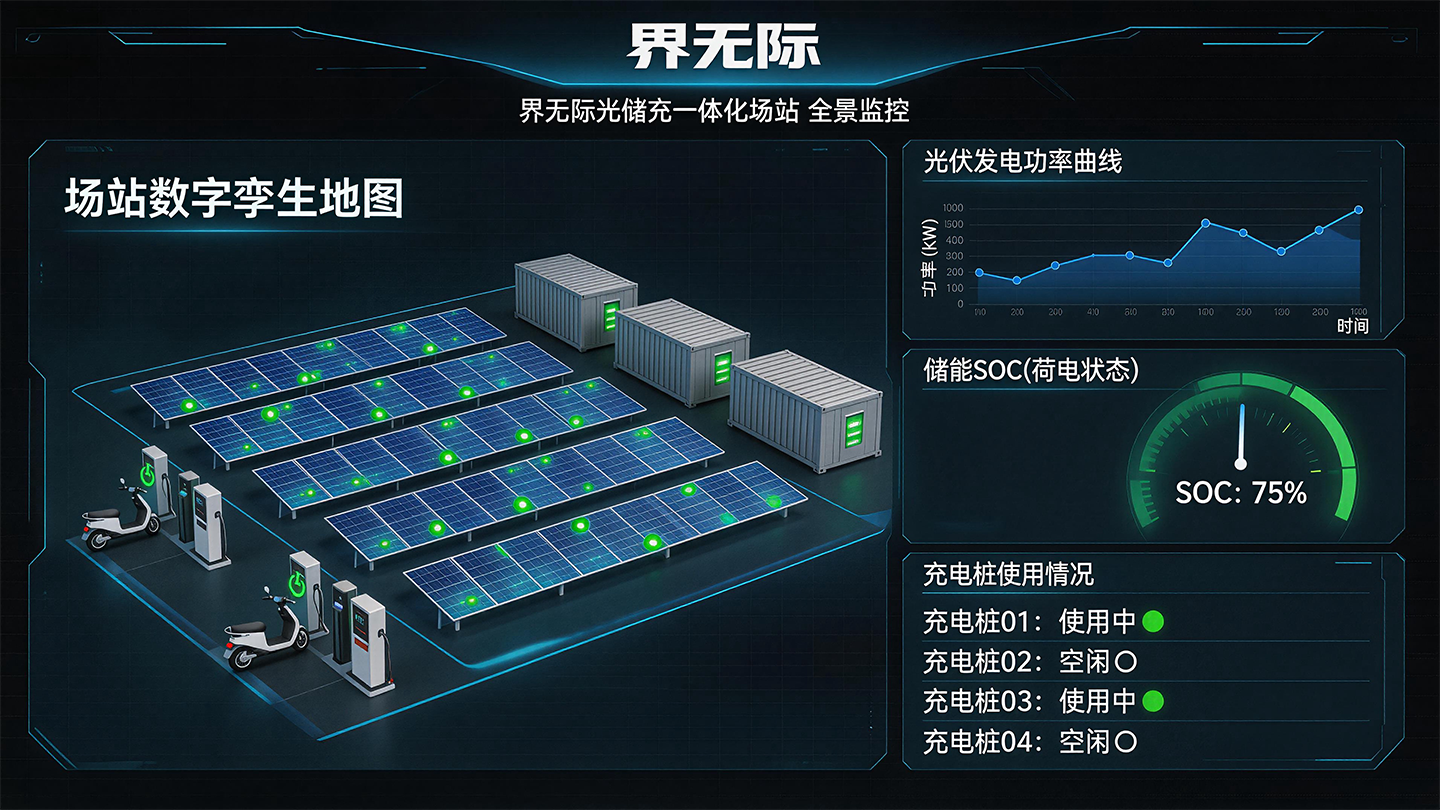 光储充一体化场站全景监控大屏